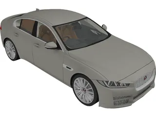 Jaguar XE Portfolio (2018) 3D Model preview