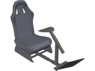 Simracing Cockpit 3D Model preview
