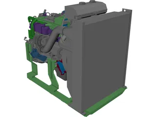 Volvo TAD570VE Engine 3D Model preview