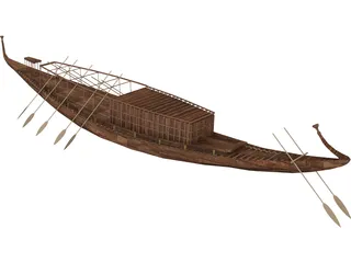 Egypt Boat 3D Model preview