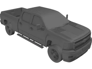 Chevrolet Silverado HD Crewcab Standard Bed (2011) 3D Model preview