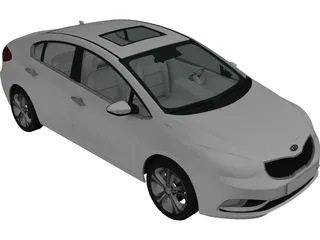 Kia Cerato Forte (2014) 3D Model preview