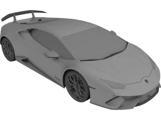Lamborghini Huracan Performante (2017) 3D Model preview