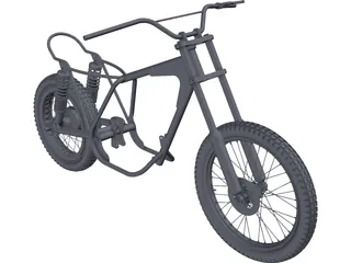 Bultaco Pursang Bike Frame 3D Model preview