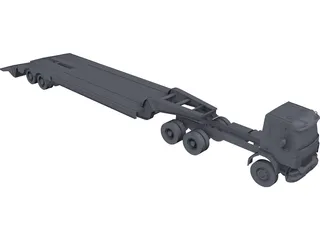 Volvo Lowbed Truck 3D Model preview