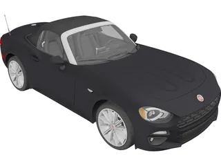 Fiat 124 Spider (2017) 3D Model preview