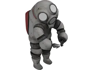 Diving Suit 3D Model preview