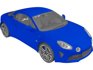 Renault Alpine A110 (2018) 3D Model preview