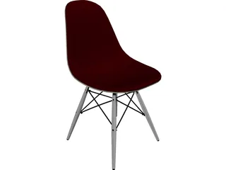 Eames DSW Chair 3D Model preview