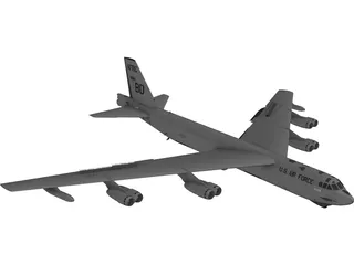 Boeing B-52 Stratofortress 3D Model preview