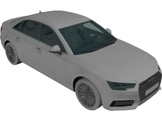 Audi A4 (2017) 3D Model preview