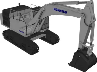 Komatsu PC490 3D Model preview