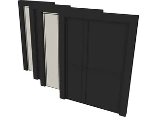 Art Deco Doors 3D Model preview