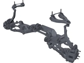 Honda Civic EG Suspension 3D Model preview