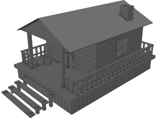 Hunter Cabin 3D Model preview