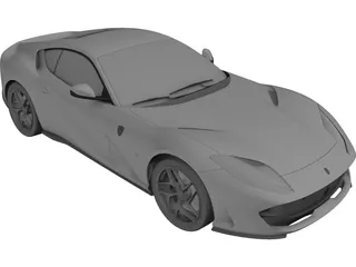 Ferrari 812 Superfast 3D Model preview