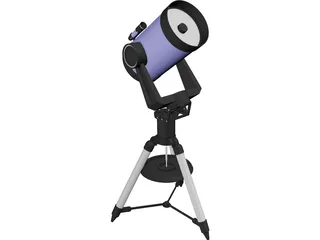 Schmidt-Cassegrain Telescope 3D Model preview
