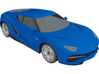 Lamborghini Asterion Concept (2014) 3D Model preview
