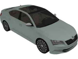 Skoda Superb (2017) 3D Model preview