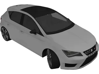 Seat Leon Cupra (2015) 3D Model preview