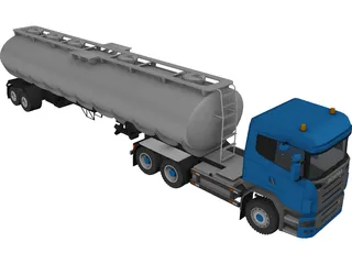 Scania R730 Tanker 3D Model preview