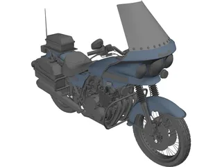 Kawasaki Police 1000 3D Model preview