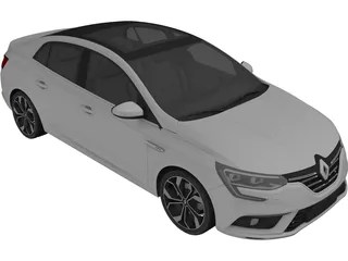 Renault Megane Sedan (2017) 3D Model preview