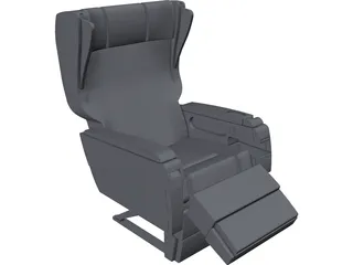 Airplane Business Class Chair 3D Model preview