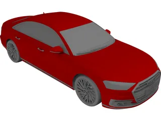 Audi A8 (2017) 3D Model preview