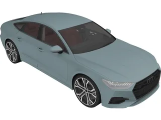 Audi A7 Sportback (2018) 3D Model preview