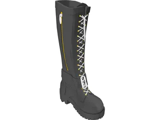 Boot Woman 3D Model preview