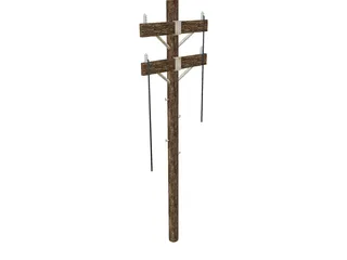 Utility Pole 3D Model preview