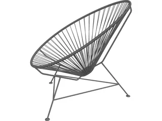 Chair Acapulco 3D Model preview