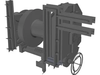 Hydraulic Winch 3D Model preview