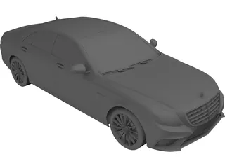 Mercedes-Benz S63 AMG W222 (2014) 3D Model preview