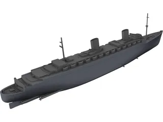 Queen Elizabeth (1940) 3D Model preview