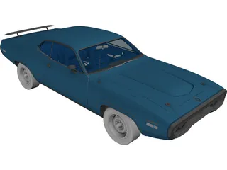 Plymouth GTX (1967) 3D Model preview