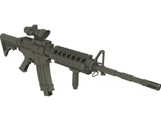 M4 Barret 3D Model preview