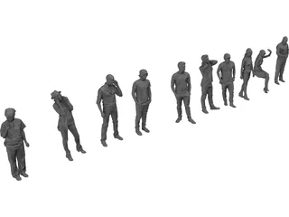 People Collection 3D Model preview