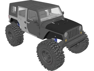 Jeep Wrangler Unlimited (2017) [Lifted] 3D Model preview