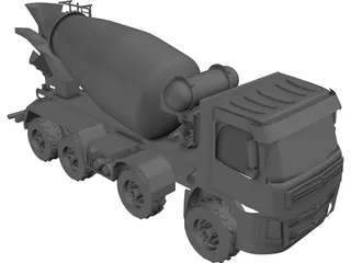 Mixer Truck 3D Model preview