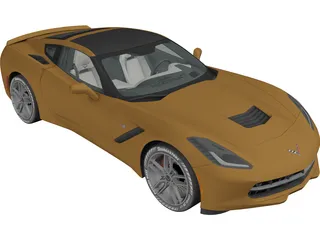 Chevorlet Corvette C7 Stingray V8 (2015) 3D Model preview