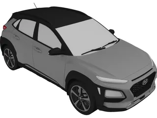 Hyundai Kona (2018) 3D Model preview