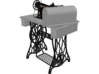 Singer Sewing Machine 3D Model preview