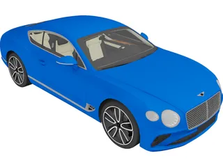 Bentley Continental GT (2018) 3D Model preview