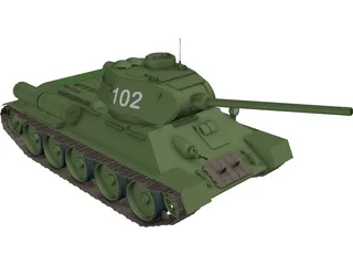 T-34 Tank 3D Model preview