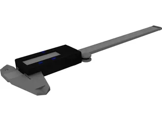 Stainless Steel Digital Calipers 3D Model preview