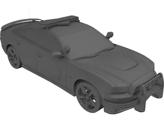 Dodge Charger SRT-8 2012 Police 3D Model preview