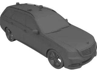Mercedes E-Class Police 3D Model preview