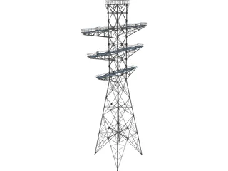 Electrical Tower 3D Model preview